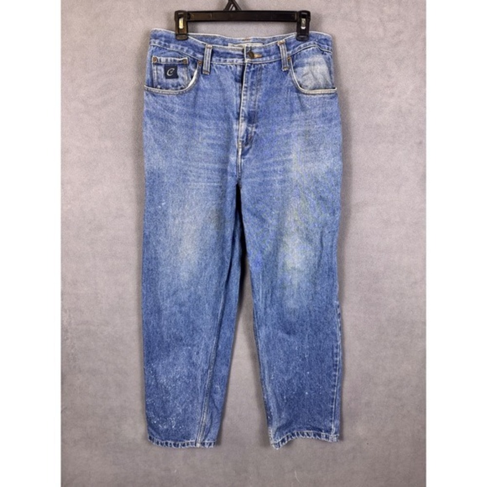 Claudio Nucci Mens Jeans 34x30 Relaxed Fit Blue Denim, Y2K Skater Baggy Vintage